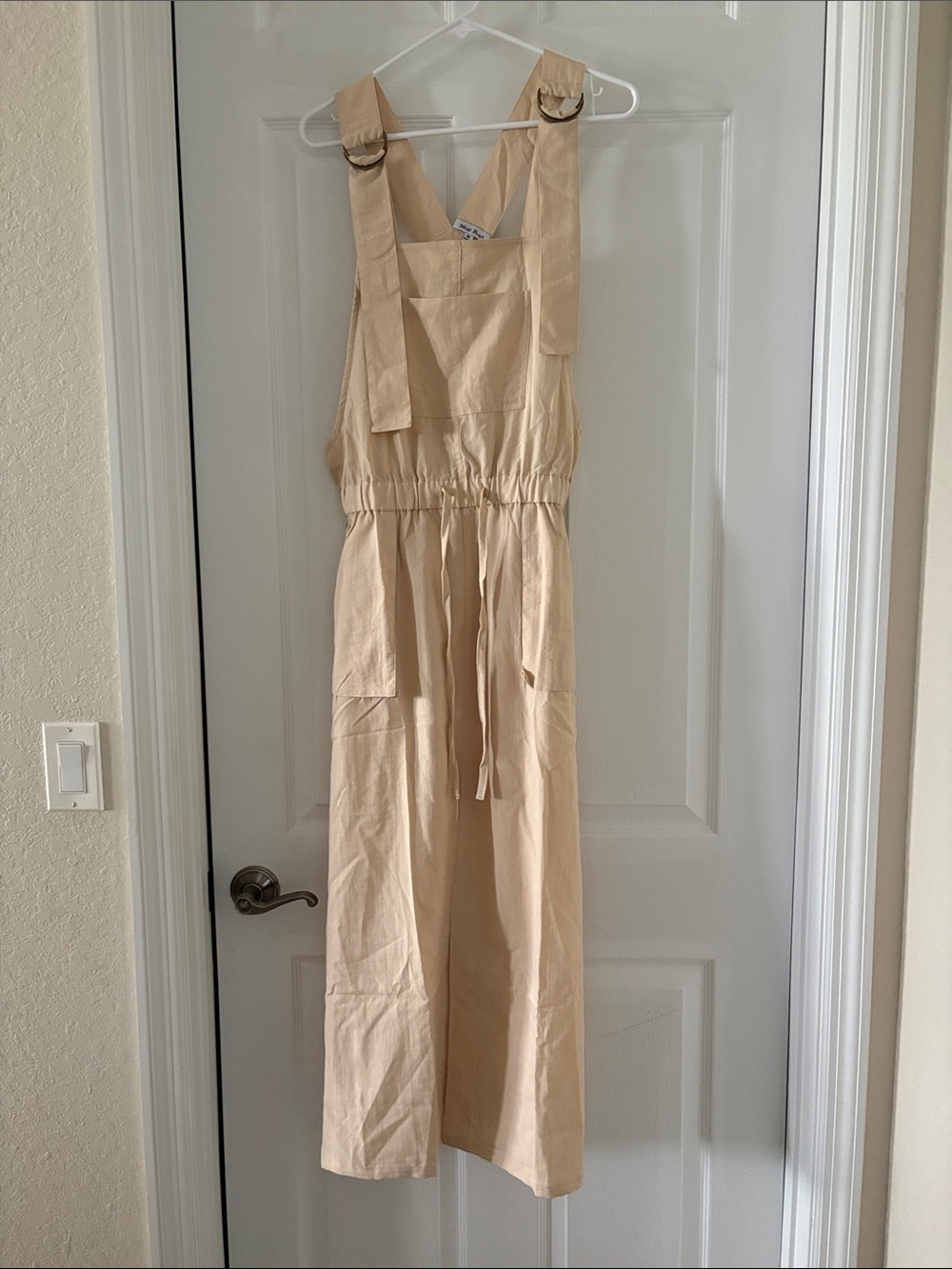 Beige Overall Utility dress New